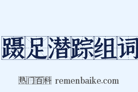 蹑足潜踪组词是什么意思的图片